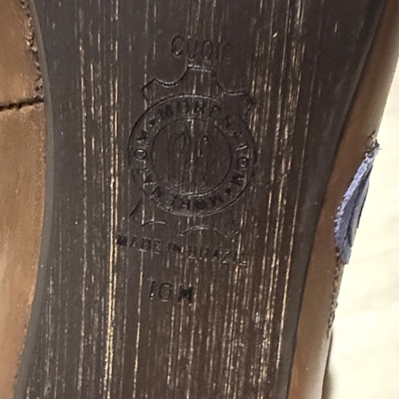Vintage Morenatom Brown Heels with Blue Accents - Picture 11 of 13